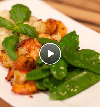 Limoenrisotto met knoflookgamba's