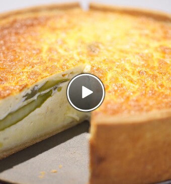 Groene asperge-quiche