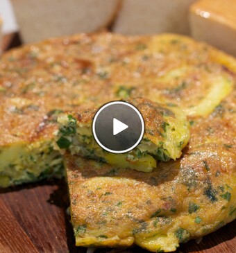 Tortilla met peterselie en ui & snelle tortilla