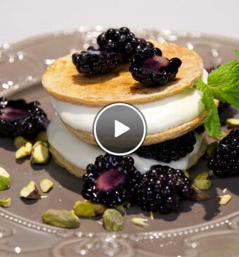 Millefeuille met witte chocolademousse