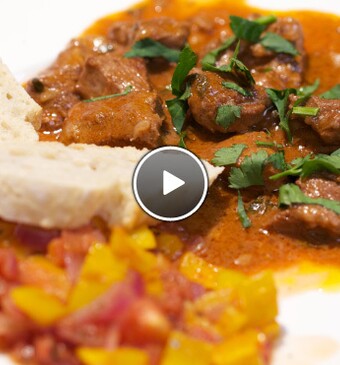 Agnello all’argentiera (kalfsstoofvlees met paprika)