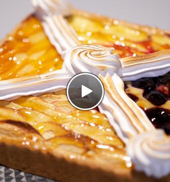 Vier soorten fruittaart