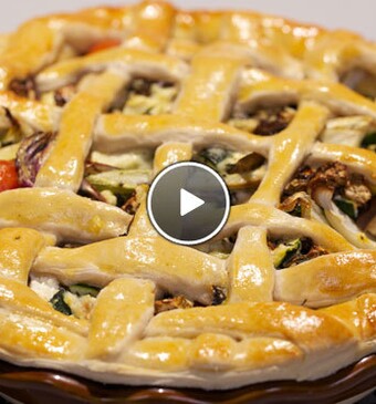 Mediterrane volle groentetaart