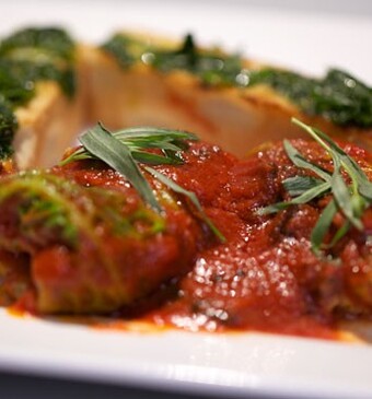 Involtini di cavolo con ricotta (savooikoolrolletjes met ricotta)