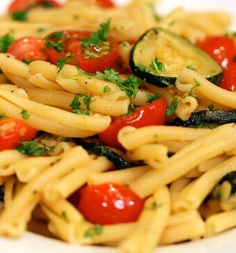 Casarecce con zucchine fritte