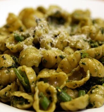 Conchiglie al pesto fresco