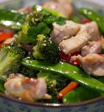 Supersnelle kip teriyaki wokschotel