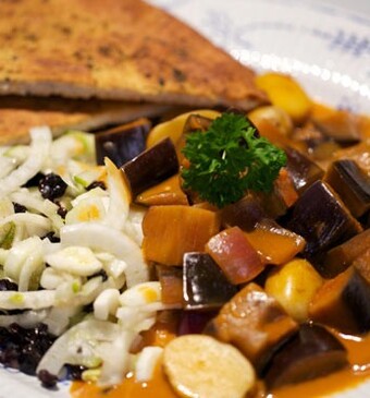 Romige auberginecurry