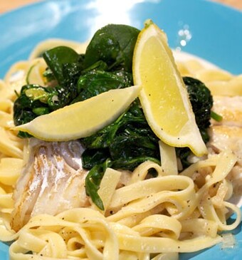 Kabeljauw met citroentagliatelle