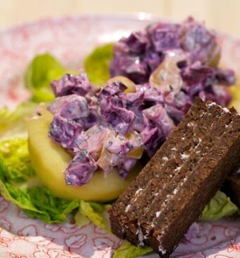 Zachte zoete appels met haring