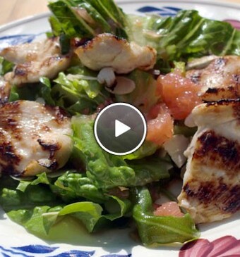 Gegrilde kip met grapefruitsalade