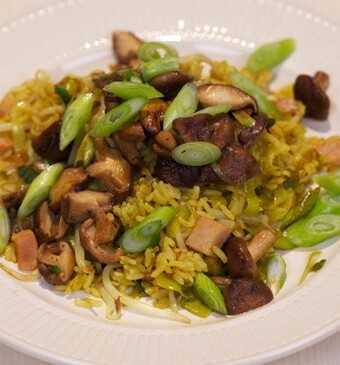 Nasi met shiitakes