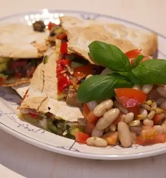 Pizzadilla’s met zoete puntpaprika’s