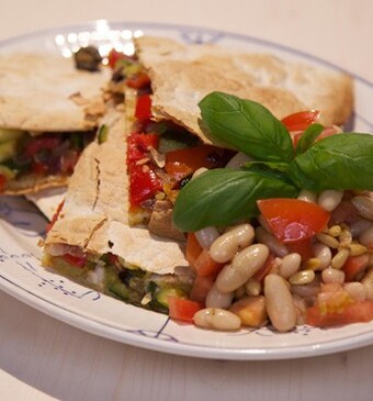 Pizzadilla’s met zoete puntpaprika’s