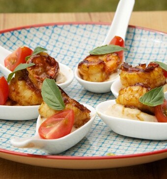 Hammousse met scampi