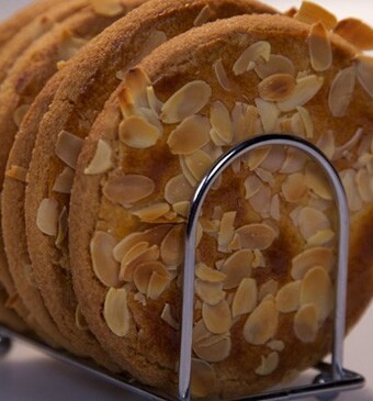 Krokante amandelroomboterkoeken