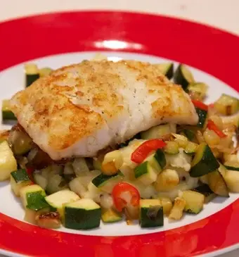 Gebakken kabeljauw met mosterd-aardappelpuree