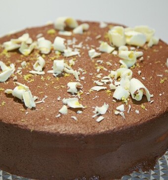 Lemon curd-chocoladetaart