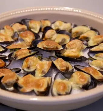 Gegratineerde mosselen