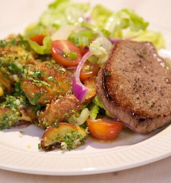 Geplette Gremolata krieltjes met biefstuk