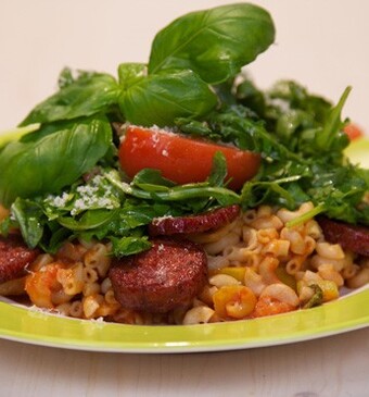 Pittige macaroni met chorizo