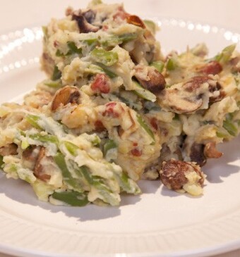 Herfstige stamppot met zoete spekjes