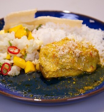 Rendang ayam met zoetzuur