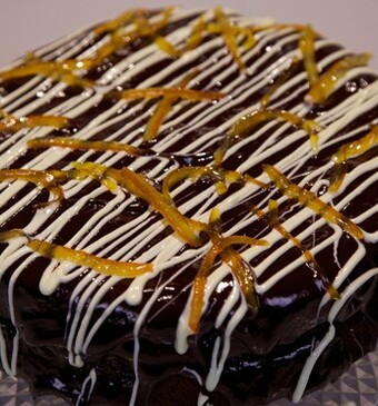 Chocoladetaart met sinaasappel
