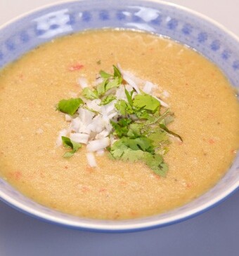 Cubaanse soep van bakbananen