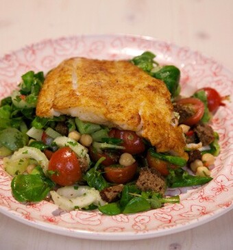 Kikkererwtensalade met kabeljauw