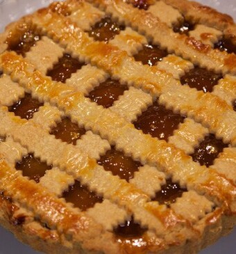 Abrikozen-linzertaart