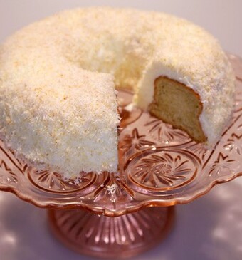 Angel food cake met kokos