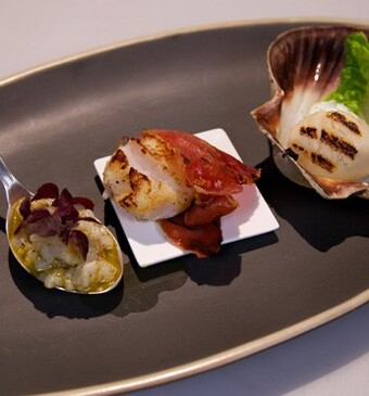 Drie bereidingen van coquilles Saint-Jacques