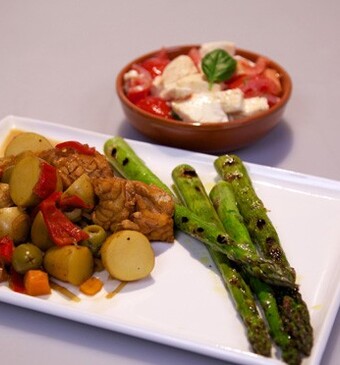 In marsala gestoofde zeeduivel (rana pescatrice stufata al marsala)