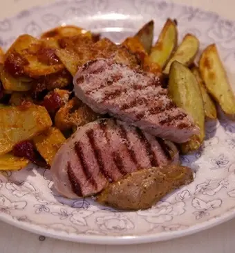 Provençaalse groente met gegrilde varkenshaas