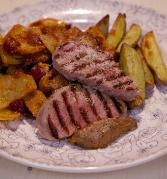 Provençaalse groente met gegrilde varkenshaas