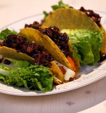 Taco’s met paprika-uienchutney