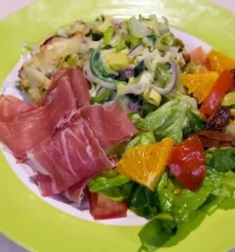 Preiclafoutis met vijgensalade
