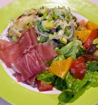 Preiclafoutis met vijgensalade