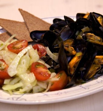 Mosselen met bruine boter en salie