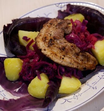 Rode kool met appel en spek