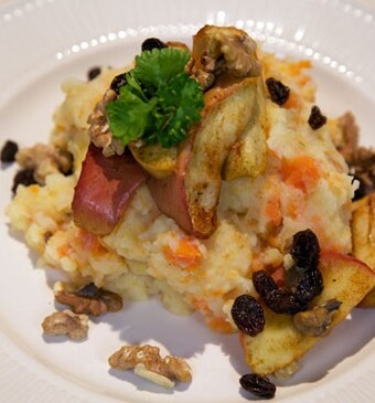 Knolstamp met appeltjes uit de oven