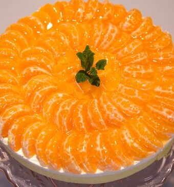 Citroen-kwarktaart met mandarijn