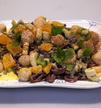 Chocolade-tagliatelle