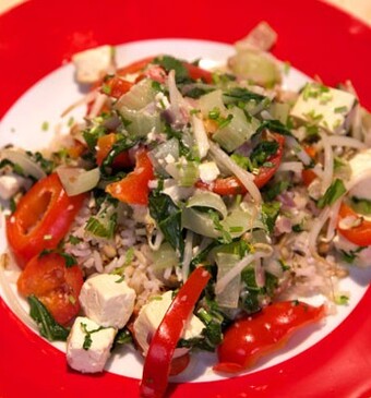 Gestoofde Aziatische groente