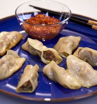 Gebakken Chinese dumplings