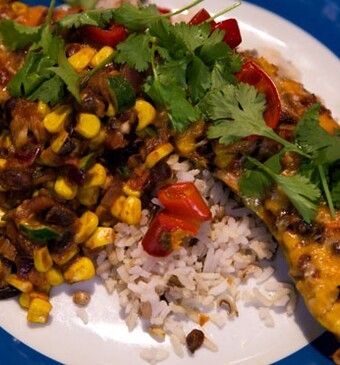 Mexicaans gevulde courgettes