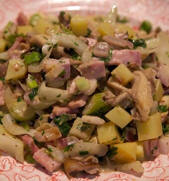 Oesterzwammenpot met boerenachterham