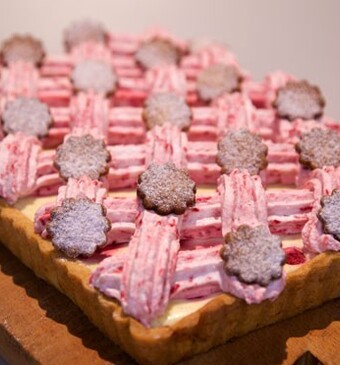 Frambozen-cheesecake