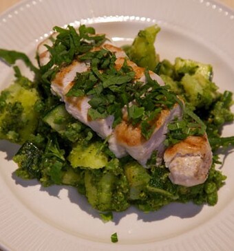 Aardappelsalade met pistachepesto